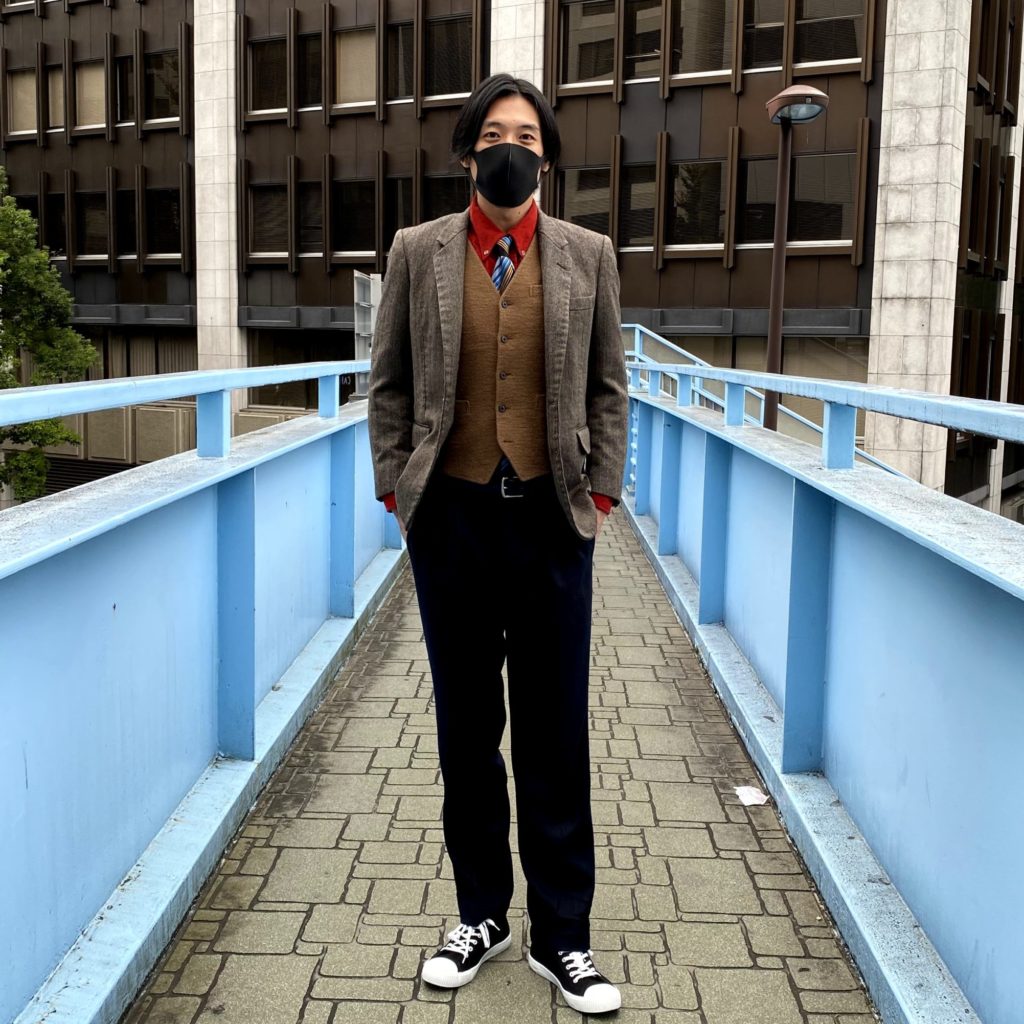 古着, コーディネート, タイドアップ, 着こなし, リユース, ジャケパン, furugist