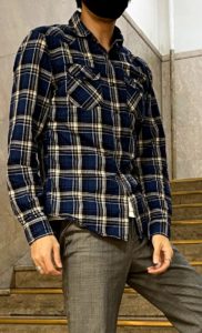 古着, コーディネート, カジュアルダウン, 着こなし, リユース, チェックシャツ, furugist