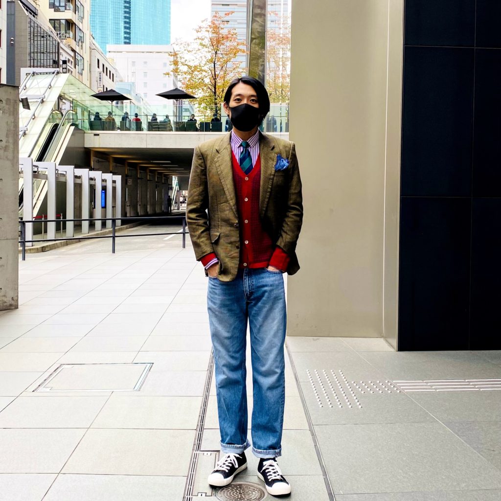 古着, コーディネート, 着こなし, リユース, furugist, フルギスト, FGT, タイドアップ, ジャケパン, ドレスカジュアル