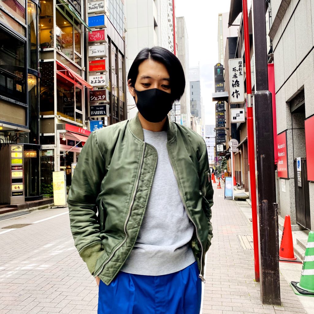 古着, コーディネート, 着こなし, リユース, furugist, フルギスト, FGT, ワークパンツ, スウェット, MA-1, アメカジ