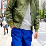 古着, コーディネート, 着こなし, リユース, furugist, フルギスト, FGT, ワークパンツ, スウェット, MA-1, アメカジ