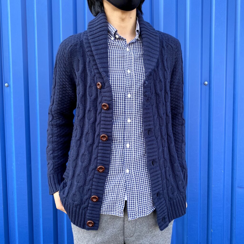 古着, コーディネート, 着こなし, リユース, furugist, フルギスト, FGT, アランニットコーデ, ショールカラーカーディガンコーデ, キレカジコーデ