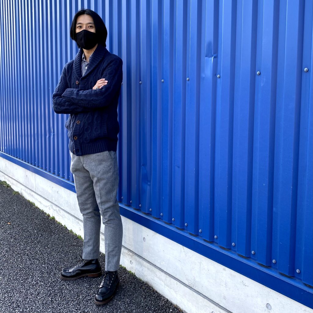 古着, コーディネート, 着こなし, リユース, furugist, フルギスト, FGT, アランニットコーデ, ショールカラーカーディガンコーデ, キレカジコーデ